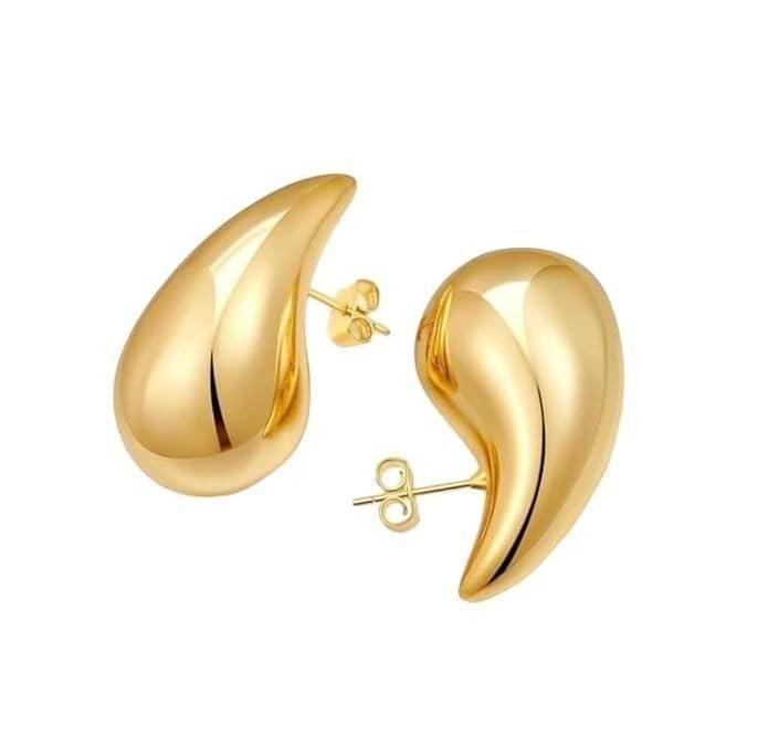 Teardrop Gold Earrings For Girls And Women