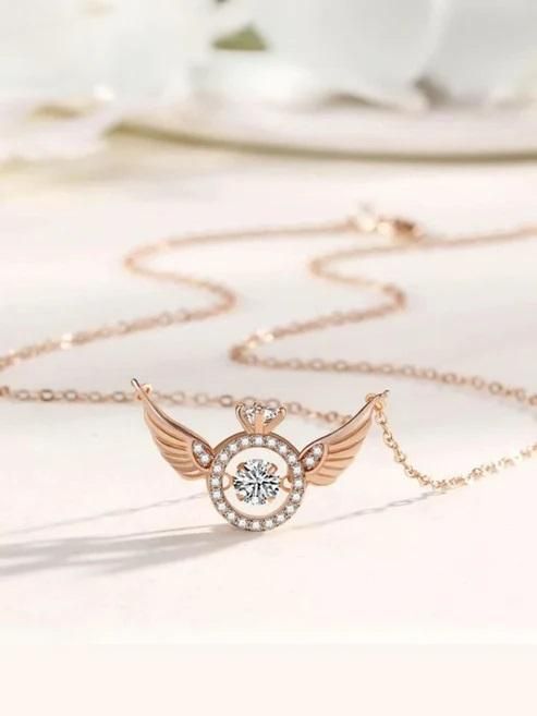 Rose Gold Wings Pendant