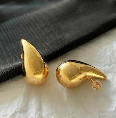 Teardrop Gold Earrings For Girls And Women