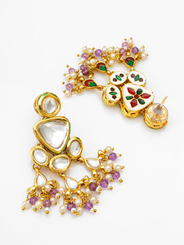 Gold Plated Kundan Earrings