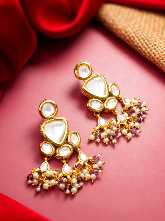 Gold Plated Kundan Earrings