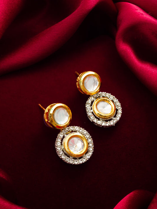 Gold Plated  Earrings ( Pearl )