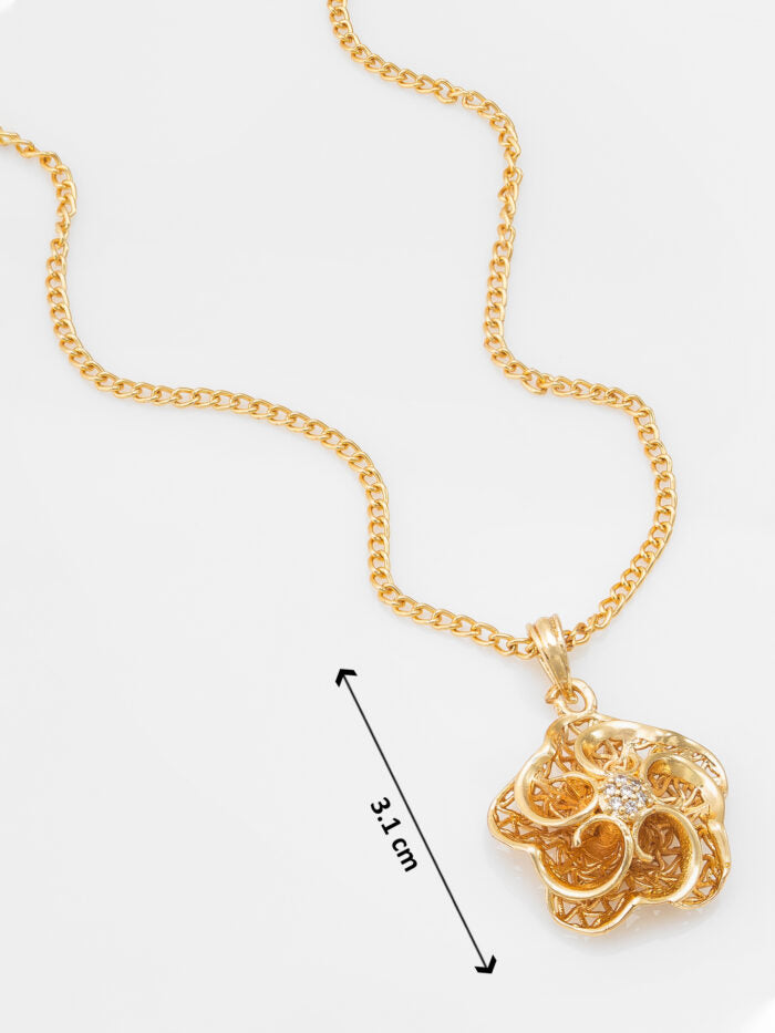 Golden Pendant Floral Design