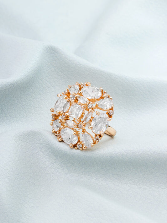 American Diamond Rose Gold Ring